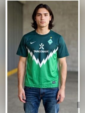 Nike Werder Bremen Soccer Jersey Youth XL (Adult XS) Green DriFit Official Shirt
